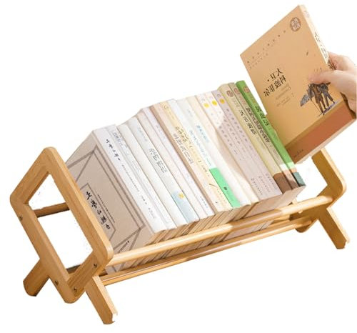 Schreibtisch-Bücherregal aus Bambus, Organizer für Zuhause und Büro, kleiner Raum, Mini-Bücherregal, Ausstellungsregal
