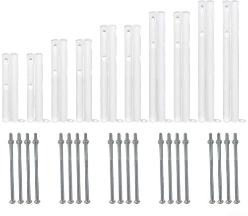 Besttoolifes Heizkörper-Bodenhalterung, Stahlstütze, belastbar, starkes Gusseisen, Heizkörperfuß, verstellbar, weiß, für Heimheizsystem, vertikale Positionierung, erosionsbeständig (20 cm)