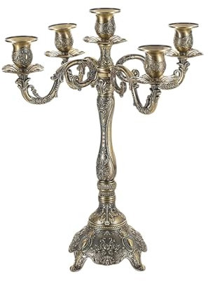 Kerzenhalter, Dekoration, 1/3/5 Arme, Metall, Kerzenhalter, Bronze, Kerzenhalter, Vintage-Kegelkerzenhalter, Tafelaufsatz, Tischdekoration, Einweihungsgeschenk, neues Zuhause