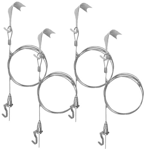 OUNONA 4sets Picture Hanging String Cord Heavy Duty Steel Wire for Photo Frame DIY Craft Includes Picture Hanger Hooks for Wall Display