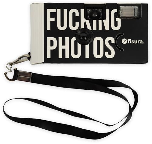 Fisura – Originale einwegkamera f*cking Photos. Einwegkamera mit Blitz. 17 Aufnahmen in Schwarzweiß. Haken enthalten. Ideal für Hochzeiten oder Partys.