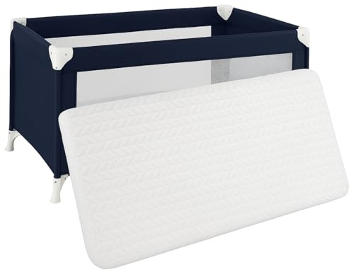 Crescent Collection Baby Toddler Cot Bed Mattress Eco-Friendly Polyester Extra Thick Foam Non-Allergenic and Breathable for Babies and Toddlers Cot Bed Mattress (84 X 36 X 5cm)