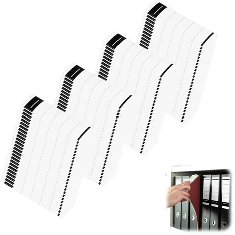 Duoleimi Etichette adesive per raccoglitori 100 Pezzi, 19×5,4 cm Larghe Etichette adesive per raccoglitori da 8 cm, Etichette adesive scrivibili Larghe per Ufficio, archivio