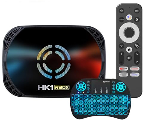Android TV Box 14.0, HK1RBOX X50 Smart TV Box Wi-Fi 6 S905A/X5M CPU De Cuatro Núcleos 4K/8K 2.4G/5G Wi-Fi 5.0 USB 3.0 Android Box con Mini Teclado Inalámbrico,4gb+64gb