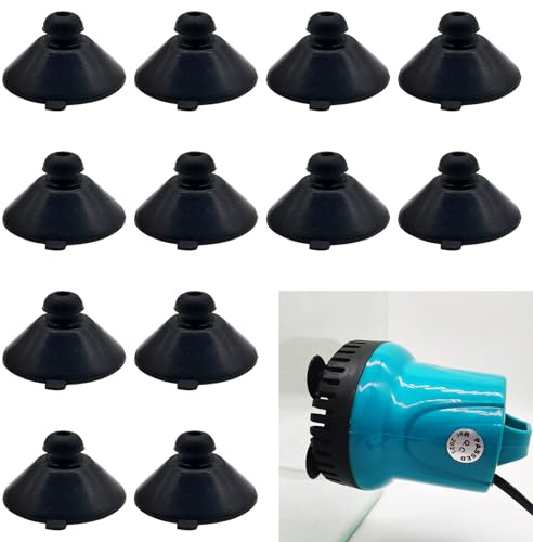 yimeizhiguang Fish Tank Suction Cup Clips,12PCS Black Aquarium Fish Tank Pump Holder,Air Tube & Oxygen Line Organiser for Glass Tanks, Secure Sucker Mounts Accessories