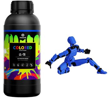 RESIONE CL-TH Colour 3d drucker resin, 10 leuchtende Farben, tough resin & abs like resin für Actionfiguren & Mecha-Teile – 1000g (Reinblau)