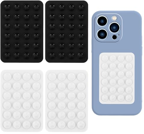 4Pcs Suction Cup Phone Holder,Silicone Sticky Phones Case Mount,Hands-Free Sticky Cell-Phone Grip,Stick Phone-Stand,Mobile Suction-Cup Holder for Selfies and Videos