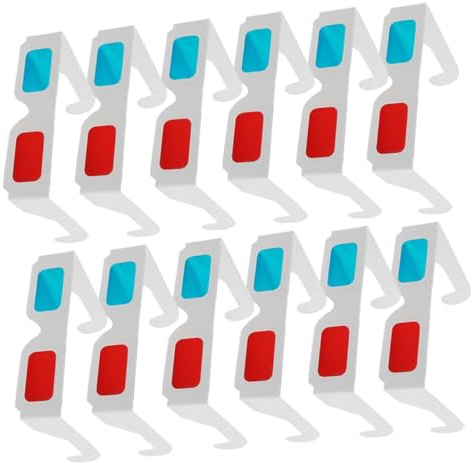 NUOBESTY 70pcs Anaglyph Glasses for Movies at Home Paper Eyewear Cardboard Frame Movie Glasses for Projector Viewing
