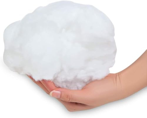 Hollowfibre Filling - White Virgin Filling for Crochet & Crafts, Teddy Bears, Pillows & Cushion Covers - High Grade Polyester Filling Stuff (1 Kilograms)