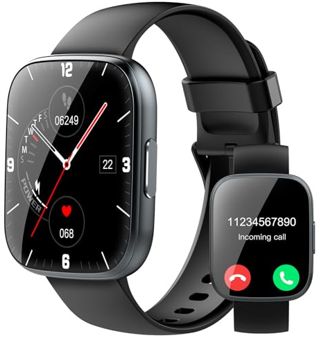 Smartwatch Uomo Donna, Nuovo 1,95'' Orologio Smartwatch Effettua/Risposta Chiamate, 112 Modalità Sportive Fitness Tracker con Contapassi/Sonno/Cardiofrequenzimetro, IP68 Smart Watch per Android iOS