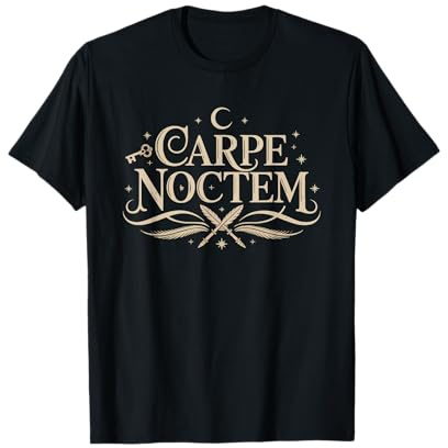 Dark Academia Noctámbulo Latín Phrase Carpe Noctem Estética Camiseta