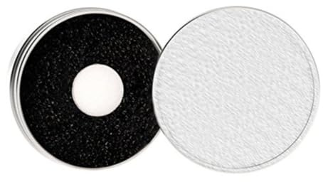 Limpiador de Brochas de Maquillaje Plata Metal y Esponja | Pinceles de Sombra, Uso entre Tonos, Reutilizable y Lavable, Ambas Caras Utilizables, Limpieza