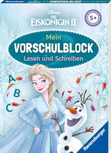 Disney Die Eiskönigin 2 Mein Vorschulblock Lesen und Schreiben - Konzentration, Erstes Lesen und Schreiben und Rätseln ab 5 Jahren - Spielerisches Lernen für Elsa-Fans ab Vorschule