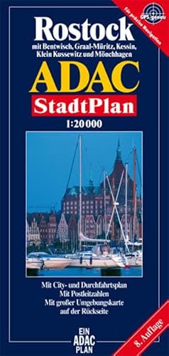 ADAC Stadtpläne, Rostock mit Graal-Müritz: Mit City- u. Durchfahrtspl. Mit Postleitzahlen. Mit großer Umgebungskte.