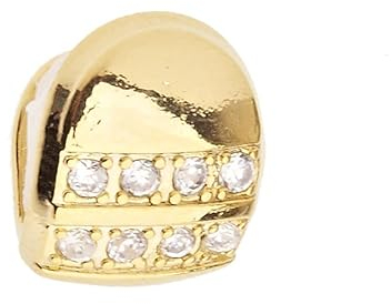 Micro Pave Single Zahn XL Grill - One size fits all - Gold