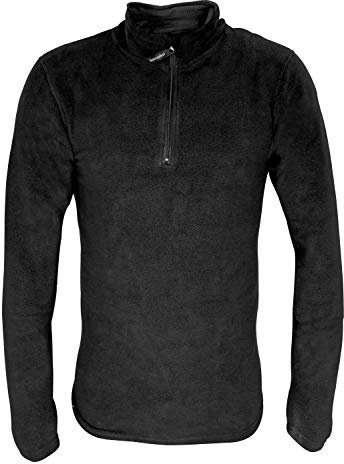 HEAT HOLDERS - Mens Warm 1/4 Zip Thermal Microfleece Base Layer Long Sleeve Top (Large (42-44 Chest), Microfleece)