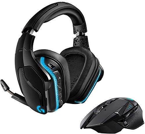 Logitech G502 Lightspeed Wireless Gaming Maus, schwarz + G935 Kabelloses Gaming-Kopfhörer