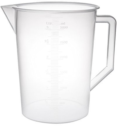 9 unidades de vaso medidor, color blanco, polipropileno, 500 ml, vaso medidor, vaso gestionado
