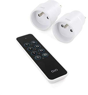 DiO - Set di 2 prese On/Off con telecomando, 2300 W, colore: Bianco