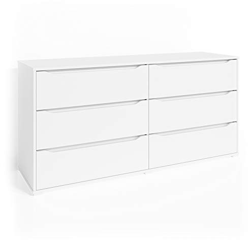 Vicco Kommode Ruben, Kommodenschrank, Weiß, 160 x 78 cm