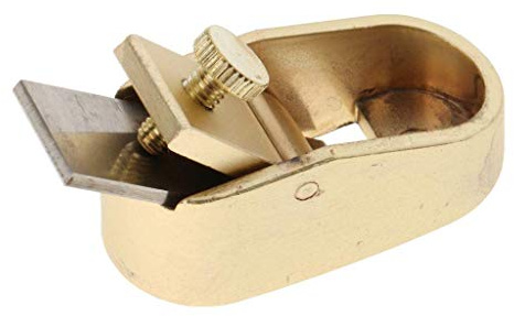 Holzhobel Handwerkzeug Daumenhobel Handhobel Werkzeug Mini Hobel Holz Trimmen Hobel für Holzbearbeitung Oberfläche Glätten Kantenschneiden (L,Gold)