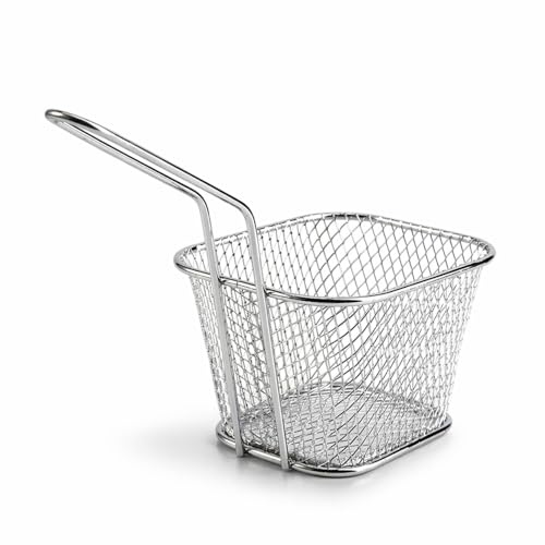 8 Paniers À Frites En Acier Inoxydable - Panier De Friture Professionnel Avec Poignée Pour Frites, Panier A Fris Indiiduel, Panier À Fris Indiiduel