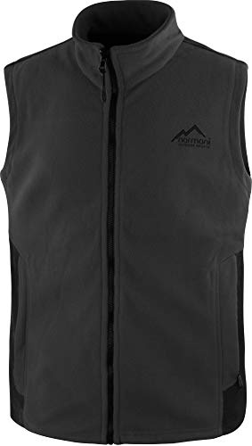 normani Outdoor Sports Herren Fleeceweste mit Reißverschlusstaschen Bodywarmer Anthrazit 5XL
