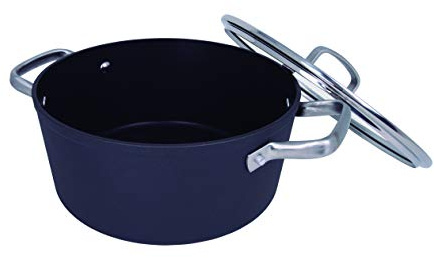 Arcos Serie Samoa, Cacerola Antiadherente 16 cm y 1,5 L, Aluminio Forjado, Apta cualquier cocina, Asas Acero Inoxidable Efecto Frio, Sistema ahorro energético, Apta lavavajillas, Color Negro (716800)