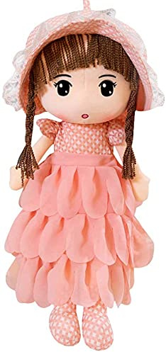 Bprtcra 40 cm Weiche Stoffpuppe, Stoffpuppe babypuppe Püppchen mit Haar, Schöne Puppe Stoffpuppe Plüsch Stofftier Spielzeug Cartoon Deko Toy Geschenk Gift für Kinder Baby Mädchen, Type F