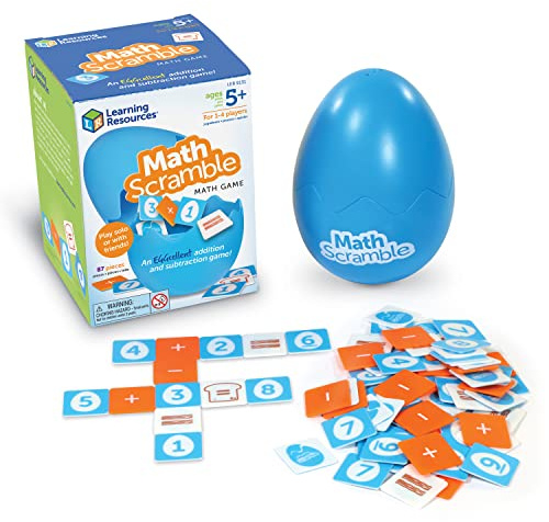 Learning Resources Math Scramble, Juego de matemáticas para niños, desarrolla el Sentido numérico, 1-4 Jugadores, 5+ años de Edad