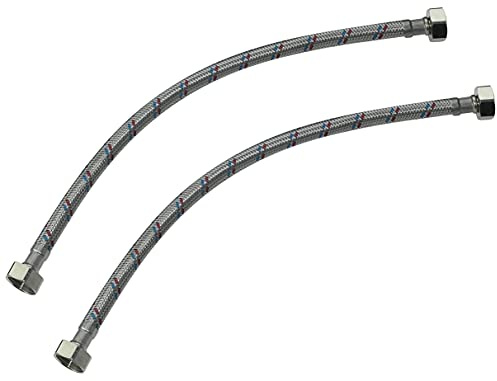 AERZETIX - C50977 - Satz von 2 - Flexibler anschlussschlauch - flexschlauch - 300mm - 1/2 - weiblich weiblich - wasserhahn gesundheitlichen mischbatterie küche badezimmer sanitär