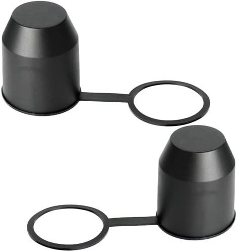 2 Stück Anhängerkupplungskugelabdeckung, Universal-Anhängerkupplungskugel-Abdeckkappe, Staubsichere und wasserdichte Schwarze Schutzkappen für LKW und Anhänger Anhängerkugel Abrieb- und Schmutzschutz