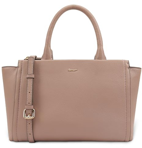 PAUL COSTELLOE JINSHA Top Handle Handbag, Multiway Grained Leather Women Bag with Adjustable Cross Body Strap & Grab Handle, Zip Fastening Shoulder Bag