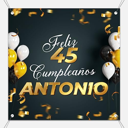 Pancarta Feliz Cumpleaños Personalizada - Decoracion cumpleaños | Print Stamp Love, Pancarta personalizada cumpleaños Adultos, Cartel personalizado, Lona PVC, 200x100cm, MODELO 2