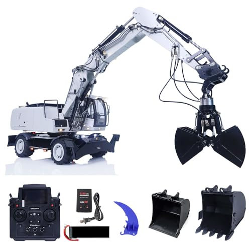 1/14 R946 Pelle Rc Hydraulique À Roues Grappin Godet Ripper Sons Machines de Chantier RC hydrauliques
