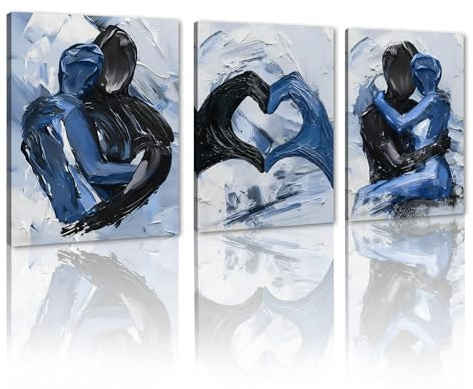 Novatique Abstrakte Wanddekoration für Paare, sexy Wandkunst, moderne Aktkunstdrucke, sexy Kunst, Frauenbilder, Malerei, Kunstwerk für Wohnzimmer, Badezimmer, Schlafzimmer, 30,5 x 40,6 x 3 Stück