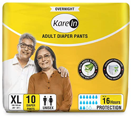 Inkontinenz Pants für Erwachsene - 10 x Saugfähige Windelhosen für Männer und Damen - Diskreter Auslaufschutz und Elastischen Bündchen - Gr. XL (100-150 cm)