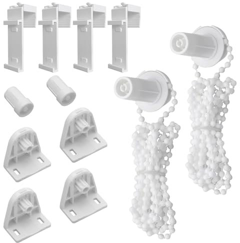 ShnminEU 2 Set Klemmträger Halterung Set inkl. 17mm für Klemmfix Rollo Doppelrollo DuoRollo ohne Bohren für Rollos Montage Seitenzugrollo Doppelrollo Thermorollo Ersatzteile