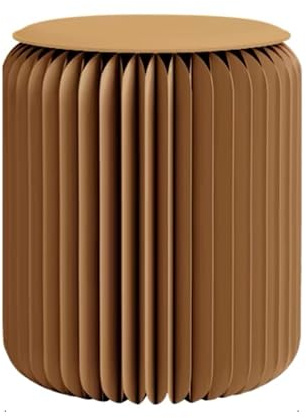 Faltbarer Papierhocker, 2-in-1 runder Fußhocker, modernes Design, Beistelltisch, tragbarer Klapppapierhocker, Kraftpapier, Multifunktions-Papierstuhl für Schule, Wohnzimmer, Wohnmöbel, Dekoration