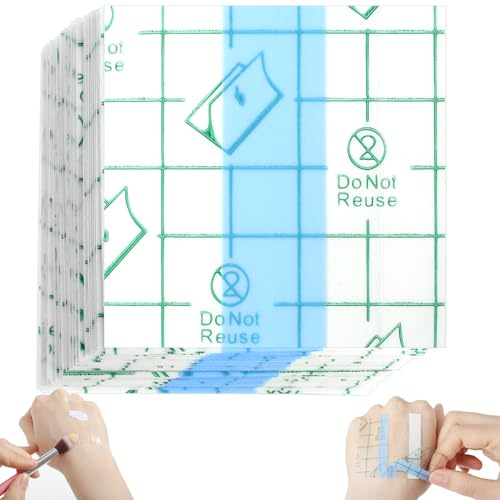 Ptwola 100 Stück Einweg Make-up-Palette Selbstklebende Wasserdichtes Make Up Kosmetische Palette Künstler Werkzeug für Foundation Nailart Auge Lidschatten Frauen
