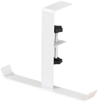 Tragbar Verstellbare Aluminium Haken für Tisch und Tür, Türhaken Innenseite zum Einhängen, Türgarderobe, Kleiderhaken für Innen, Schrank, Tabelle, Schreibtisch, Werkbank, Door (Weiß)
