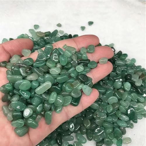 1 lb de gravier de cristal naturel en gros, pierre précieuse de guérison, aventurine verte, pierre roulée - par défaut