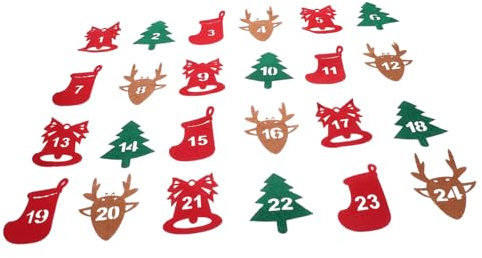 IMIKEYA Weihnachtsaufkleber für Den Adventskalender 24 Stück Digitale Countdown-aufkleber Festliche Weihnachtsfeier- Versiegelung Weihnachtsaufkleber