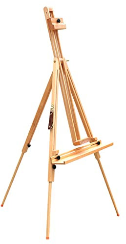 PUFAHAU Caballete portátil de pie, Soporte de exhibición de Arte Plegable, caballetes de trípode con Estructura en A de Madera para Pintar y Dibujar