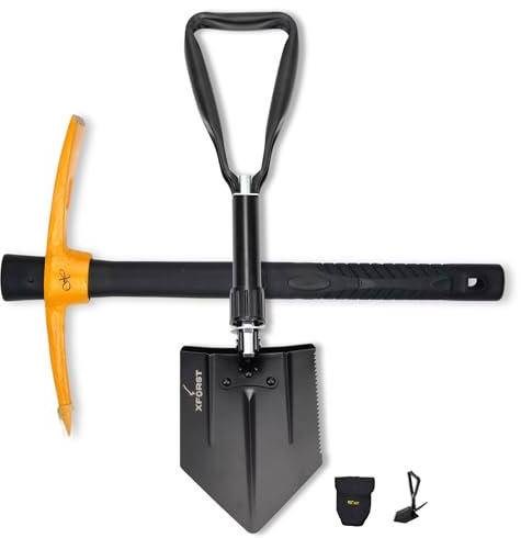 Xforst Set: Klappspaten KS1 & Mini-Spitzhacke PF45 – Unverzichtbares Set für Gartenarbeit, Camping & Survival