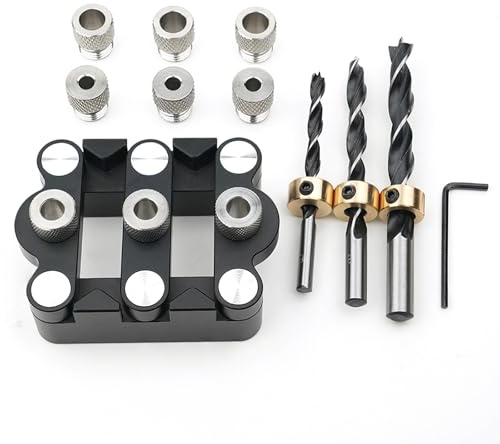 Premium Bohrschablone –CEIEVER CNC Aluminium Bohrhilfe für Möbelbau | 6/8/10mm Bohrschablone Senkrecht Bohren & Dübelfräse | Präzise Bohrlösung für DIY-Projekte
