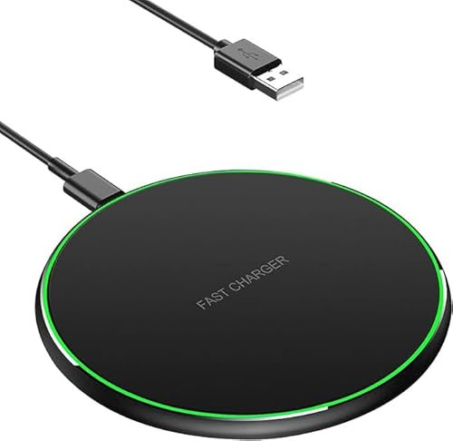 Chargeur sans Fil Rapide, Chargeur Induction Qi Compatible avec iPhone 14/15/16/13/12/11/ Pro/XS, AirP0ds 2/3/Pro,Samsung Galaxy S24/S23