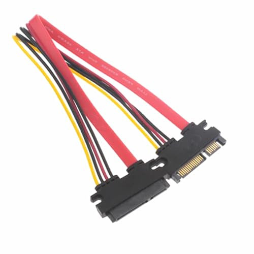 Bolwins P29 Câble d’alimentation SATA 22 broches (7+15), rallonge mâle vers femelle. Idéal pour disques durs, SSD, extensions internes PC. Transmission stable de données et d’alimentation.
