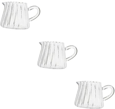 SOIMISS 3 Pezzi lattiera in brocca di latte sciroppo filtri potabile tazza da ufficio shaker caffe brocca da caffè per uso domestico tazza da caffè Bicchiere