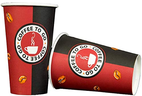 Made in DE 400 Stück 300 ml Kaffeebecher, Coffee to go Pappe Pappbecher | Premium, Hartpapier, 12oz, 03l Tee Cups, Einweg Becher | Trinkbecher für Heiß- & Kaltgetränke